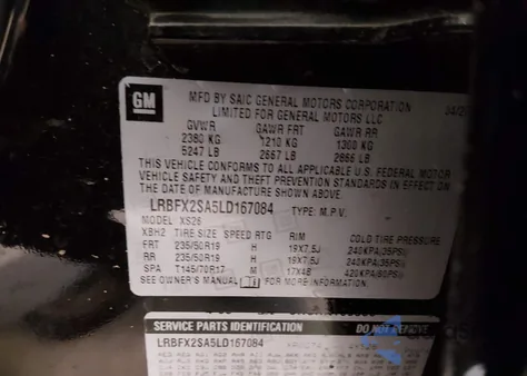 2020 Buick Envision Awd Essence из США, поврежденный, VIN LRBFX2SA5LD167084